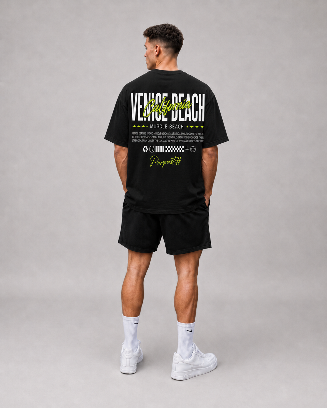 VENICE BEACH T-shirt oversize (imprimé au dos) - Unisexe