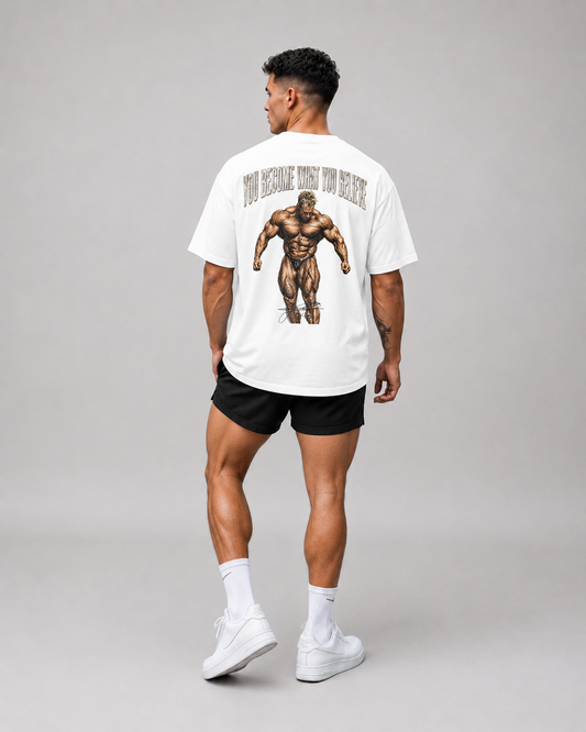 YOU BECOME WHAT YOU BELIEVE Oversized Shirt