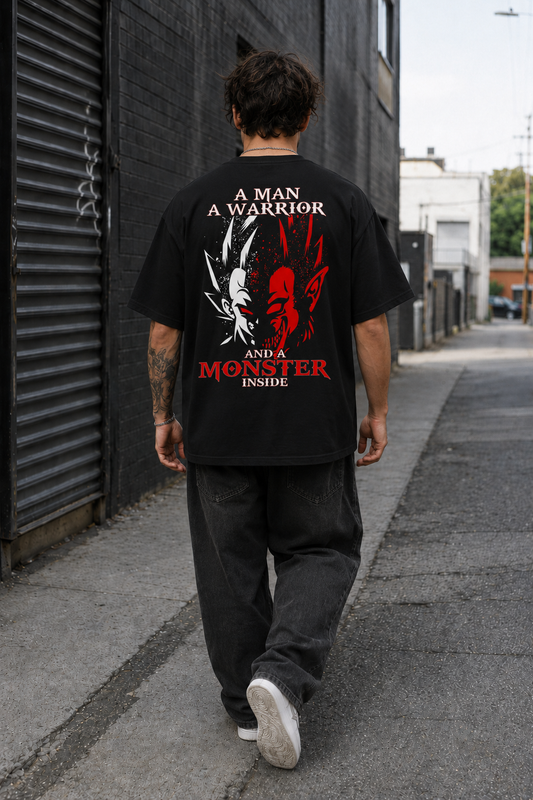 MONSTER INSIDE Oversized Shirt (Backprint) - Unisex