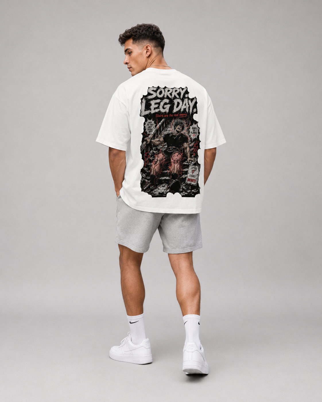 SORRY LEG DAY Oversized Shirt