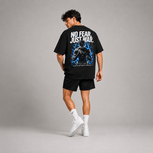 NO FEAR JUST WAR Oversized Shirt