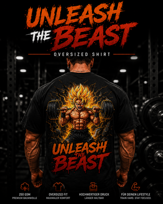 UNLEASH THE BEAST Oversized Shirt (Backprint) - Unisex