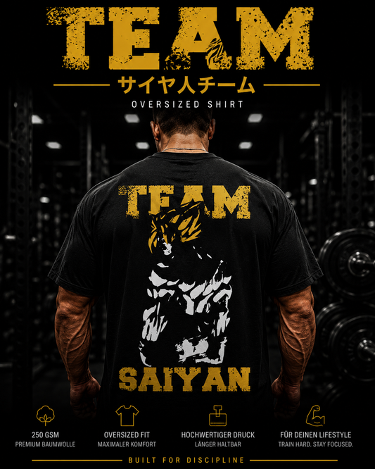 TEAM SAIYAN Oversized Shirt (Backprint) - Unisex